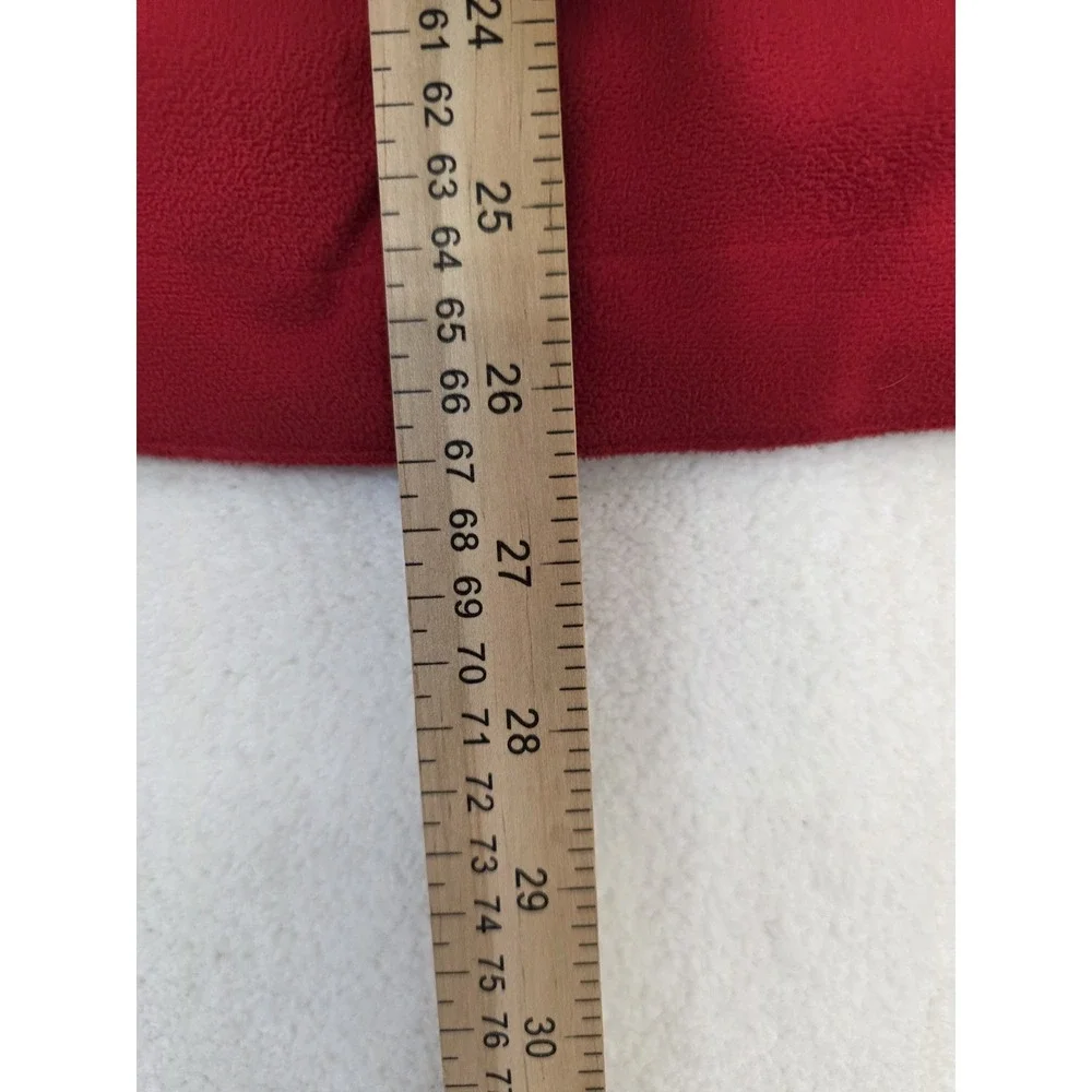 The North Face Jacket Mens Small Red‎ Black Fleece Full Zip Outdoor Hiking